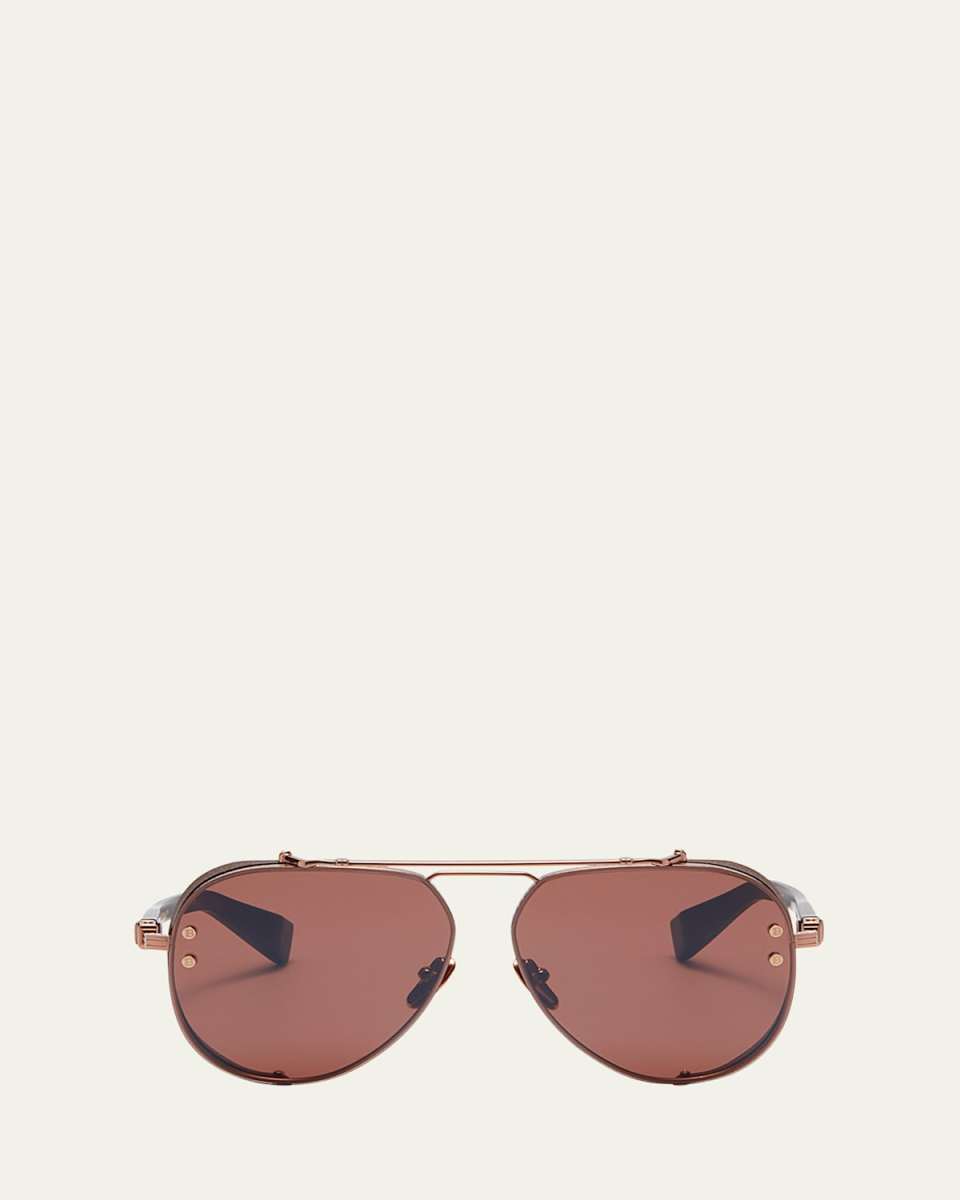Capitaine Titanium & Acetate Aviator Sunglasses